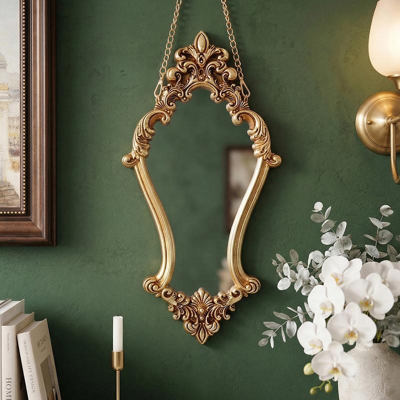 European Vintage Style Golden Three-Dimensional Classical Pattern Decorative Picture Frame, Made Of Resin Material