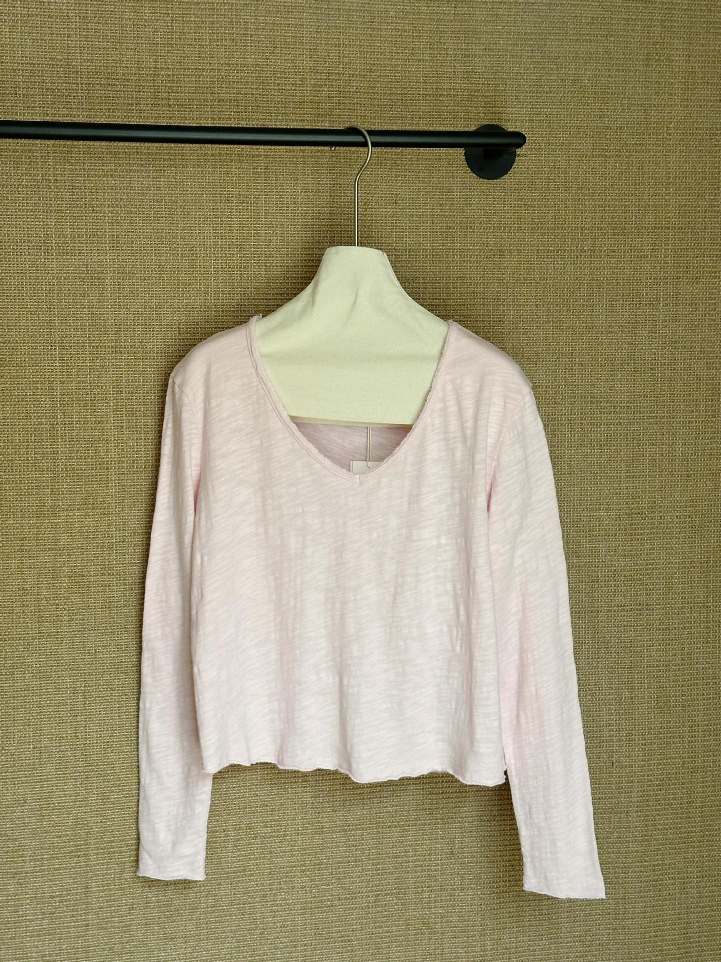 

Han Ke AMV Korean V-Neck Women s Spring Slim Fit Long Sleeve T-Shirt Small розовый
