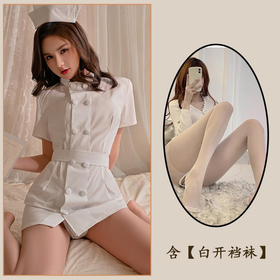 Sexy Lingerie Pure Desire Nurse Uniform Sexy Temptation No Pajamas White Angel Dress Passion Women