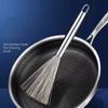 1-2Pc Stainless Steel Pot Brush Long Handle Multi-Functional Cleaning Brush Hanging Washing For Kitchen Sink Pans Scrubber Tools