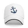 Anchor Print Baseball Cap Unisex Adjustable Sandwich Hat Vintage Outdoor Summer Travel Sun Snapback Cap Cap for Women for Man