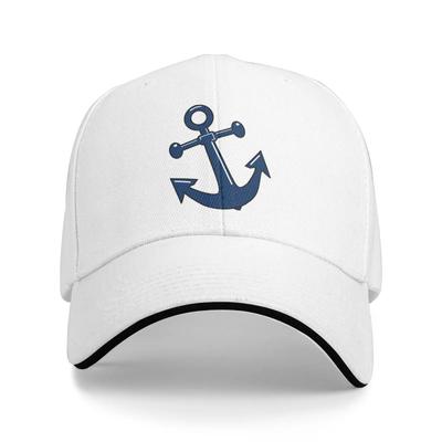 Ankerprint Baseballkappe Unisex Verstellbar Sandwich-Hut Vintage Outdoor Sommer Reise Sonnensnapback Kappe für Damen für Mann