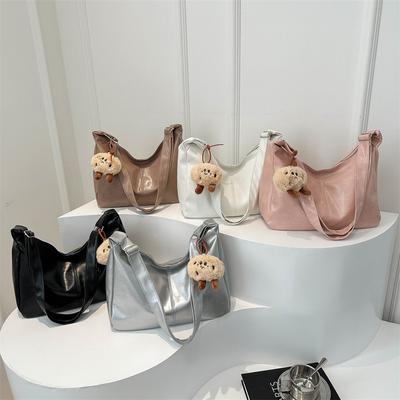 Populární taška velké kapacity pro ženy, jarní nová módní ležérní taška tote, jednoduchá jednoramenní crossbody taška