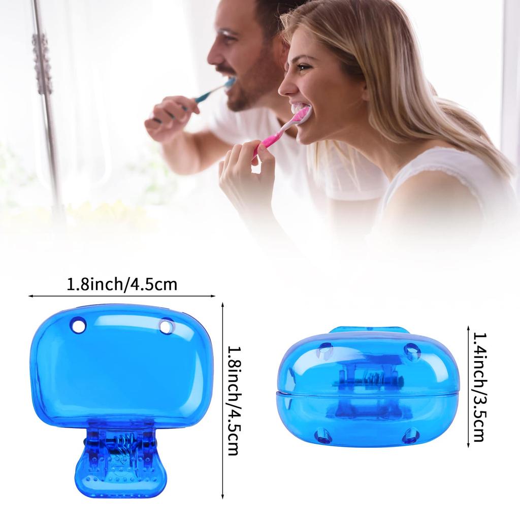 Travel Toothbrush Head Covers Toothbrush Protector Cap Brush Pod Case Protective Portable Plastic Clip for Household Travel, Camping