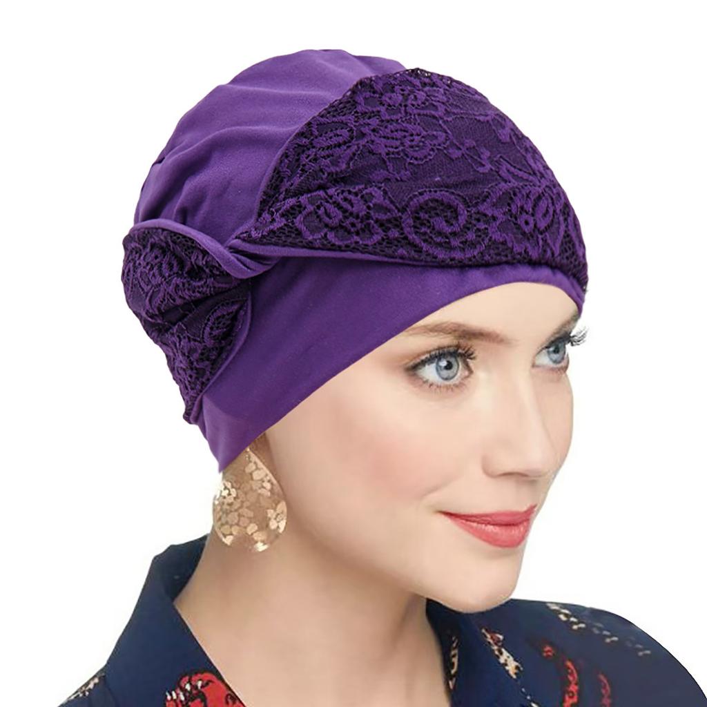 Copricapi in Pizzo per Donna Berretti Annodati con Turbanti Elasticizzati Cappello per Chemioterapia Copricapi Sciarpa Fascia per Capelli