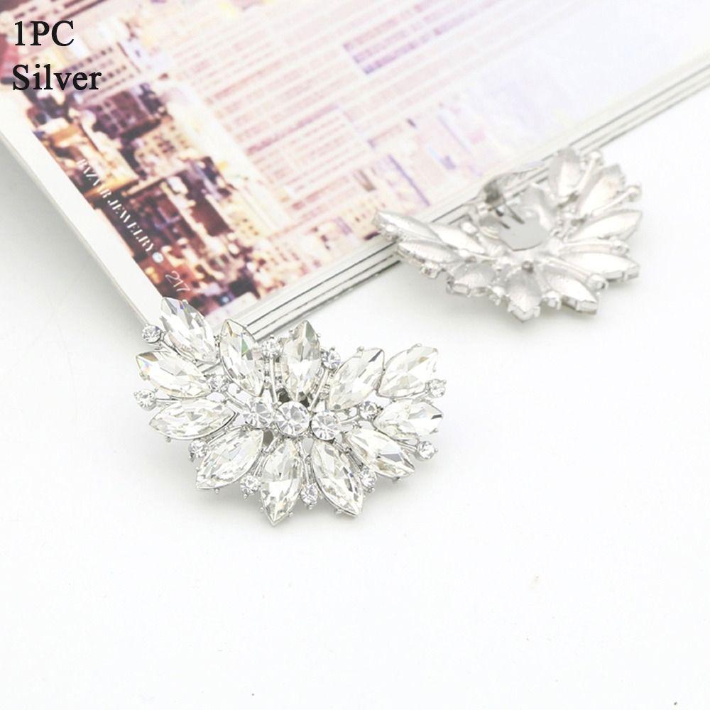 Women Lady High Heel Rhinestones Crystal Shiny Decorative Clips Charm Buckle Shoe Clips Shoes Decorations
