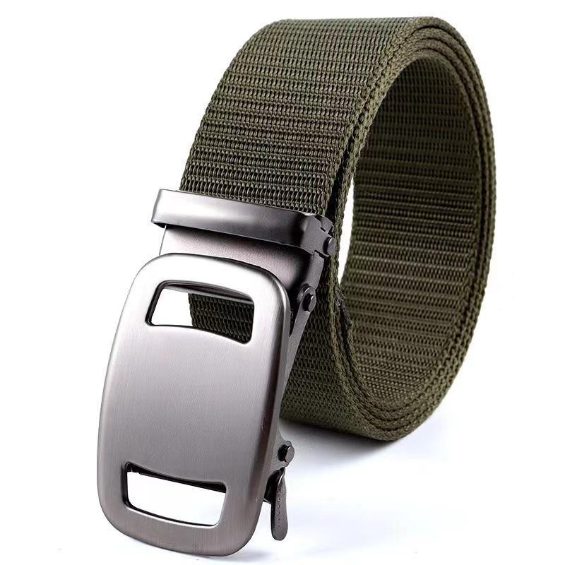 Men's Automatic Toothless Nylon Canvas Outdoor Belt