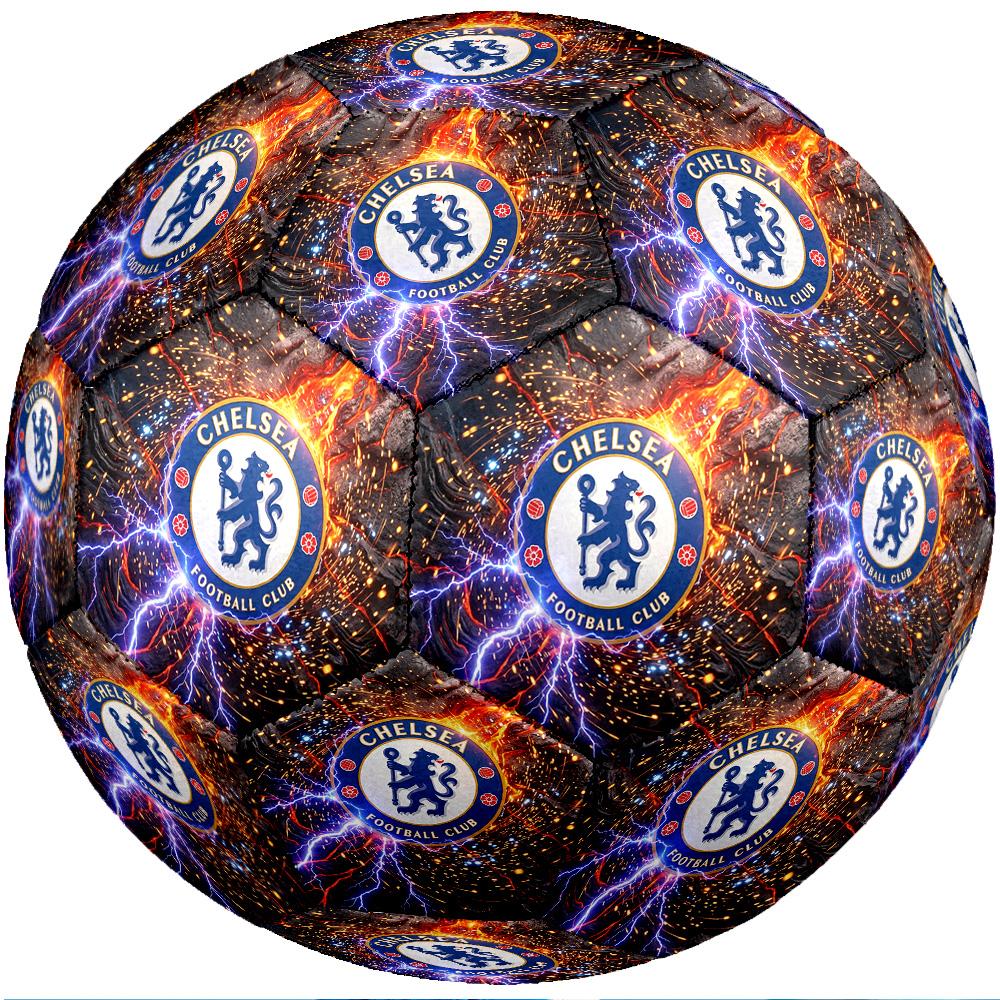 Chelsea FC Theme Soccer Ball Size 5 Soccer Ball Soft Touch Professional Training Football for Outdoor Sports