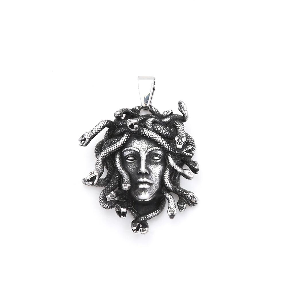 

Gothic Classic Medusa Pendant Necklace For Men Women Stainless Steel Vintage Snake Animal Accessories Party Gift Fashion Jewelry