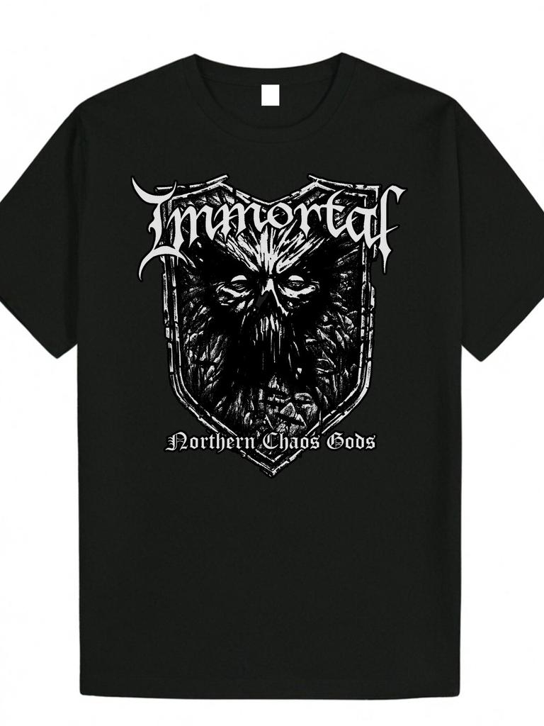 Mythical Pattern Printed T-shirt Men's Fashion Casual Wear Short Sleeve Loose and Comfortable T-shirt Daily Men's Clothing