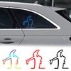 Creative Action Pose Design Vinyl Stickers Waterproof Pvc Cars Motorcycles Decorations Reflective Strong Adhesive Decals