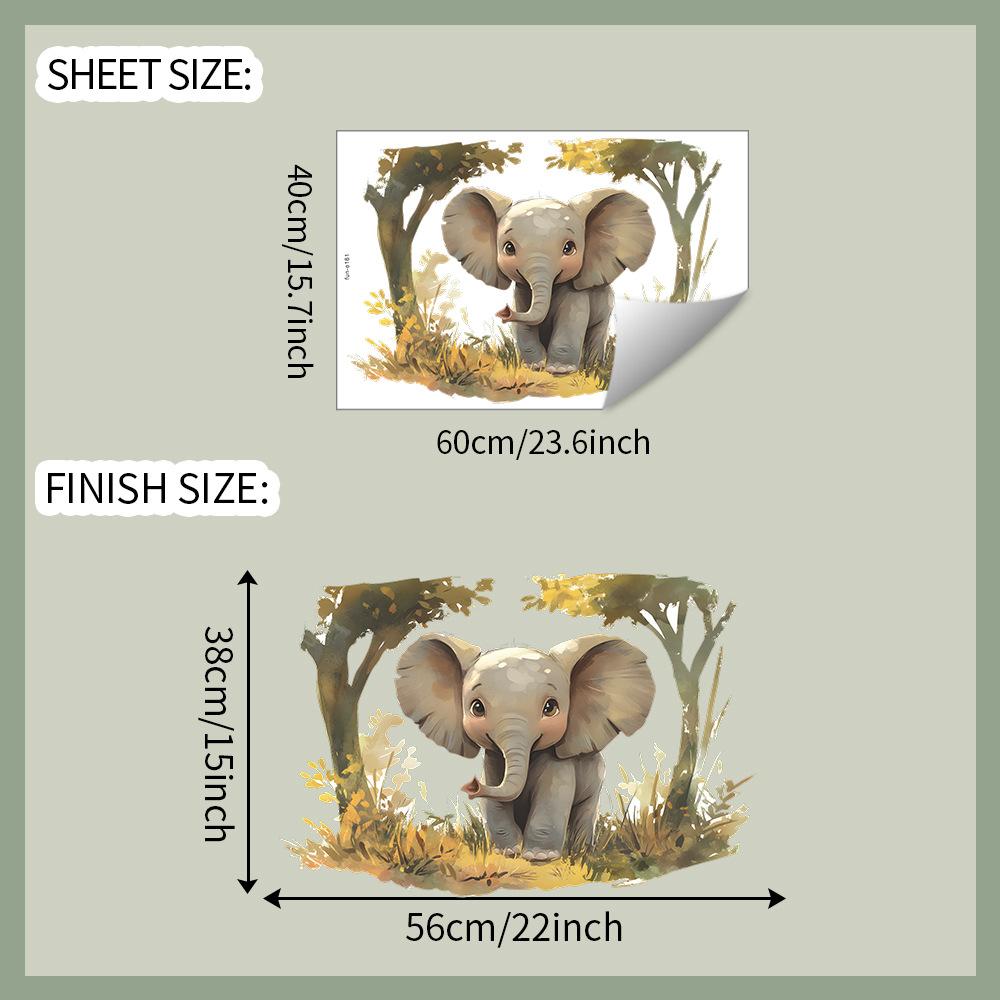 

Солнечные джунгли слон спальня гостиная дом фон благоустройство и украшение наклейки на стену