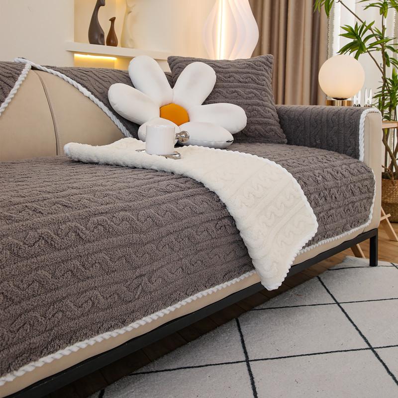 

Декор Подушка утолщенное плюшевое полотенце для дивана Европейский универсальный чехол для дивана Нескользящий чехол для дивана Полотенце для дивана для гостиной 70x70