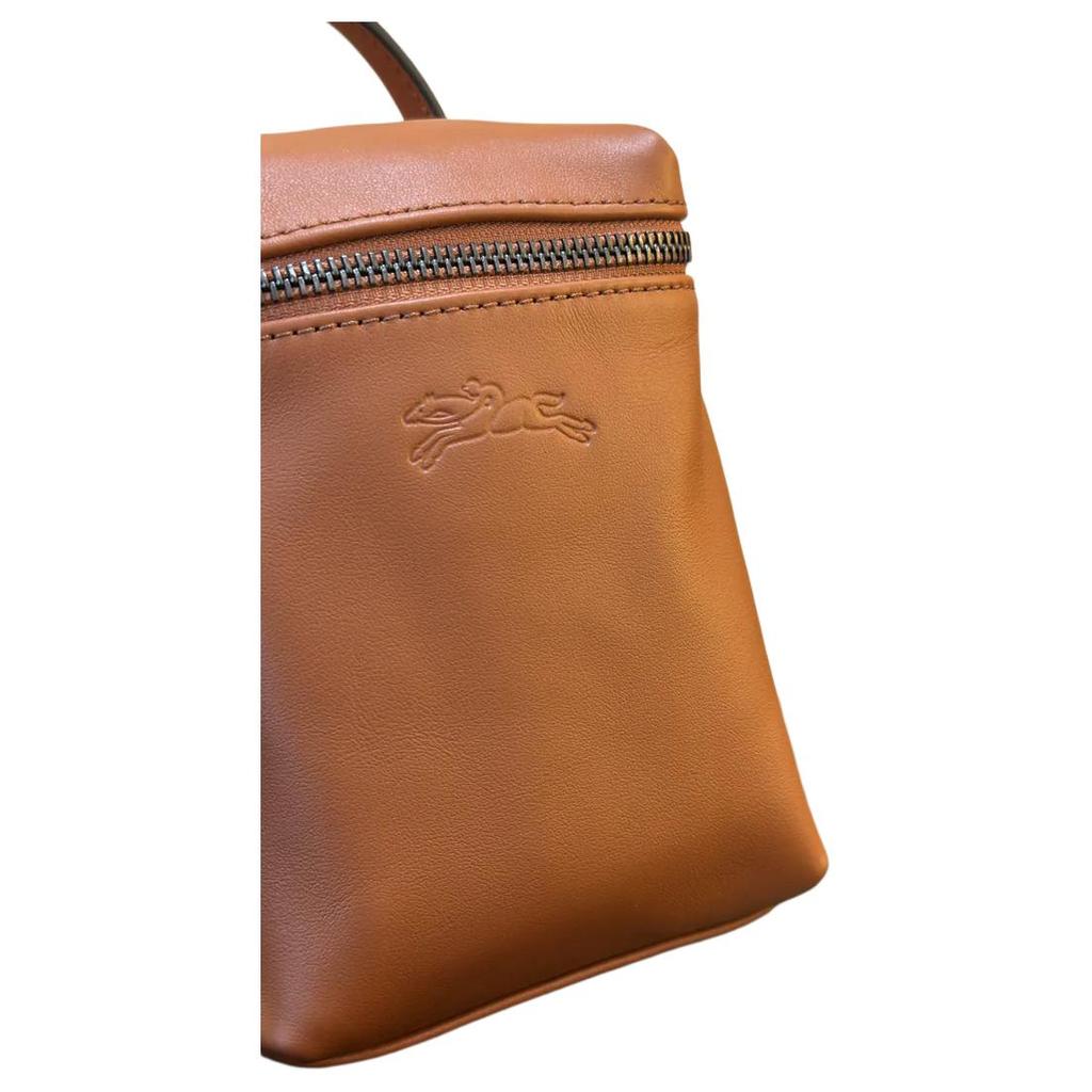 Longchamp Le Pliage Xtra Embossed Logo Leather Mini Shoulder Crossbody Bag Men Handbags Cognac 10285987504