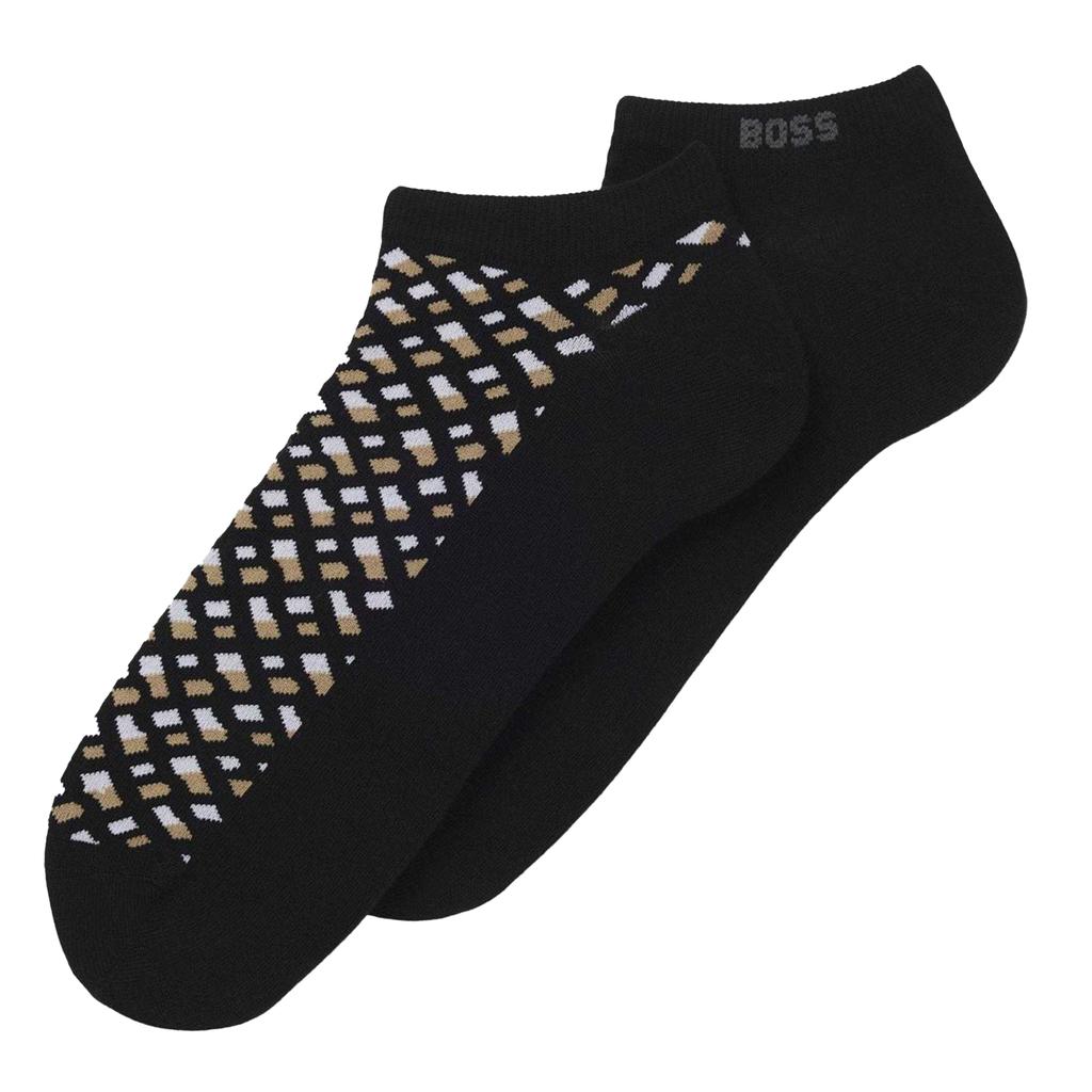 Boss Mens Logo Cotton Ankle Socks (Pack of 2)