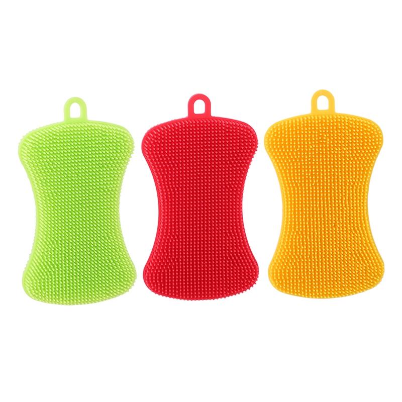 Silicone Sponge, Kitchen Dish Sponge Multipurpose Antibacterial Washing Brush Scruhbber