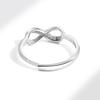 Anello da Donna in Argento Sterling 925 Design di Nicchia Figura 8 Moda Micro Zircone Regalo per Festa di Compleanno Anniversario