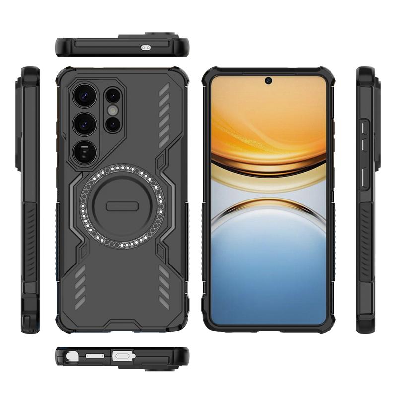 For Samsung Galaxy S26 Ultra Case Samsung S26 Plus Armor PC Magnetic Adsorption Wireless Charge Cover For Samsung S26 Ultra Case