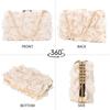 greentaya Party Bag, Wedding Petal Bag, Large Lace Women's Handbag, Perfect for Receptions and Guests (Apricot)