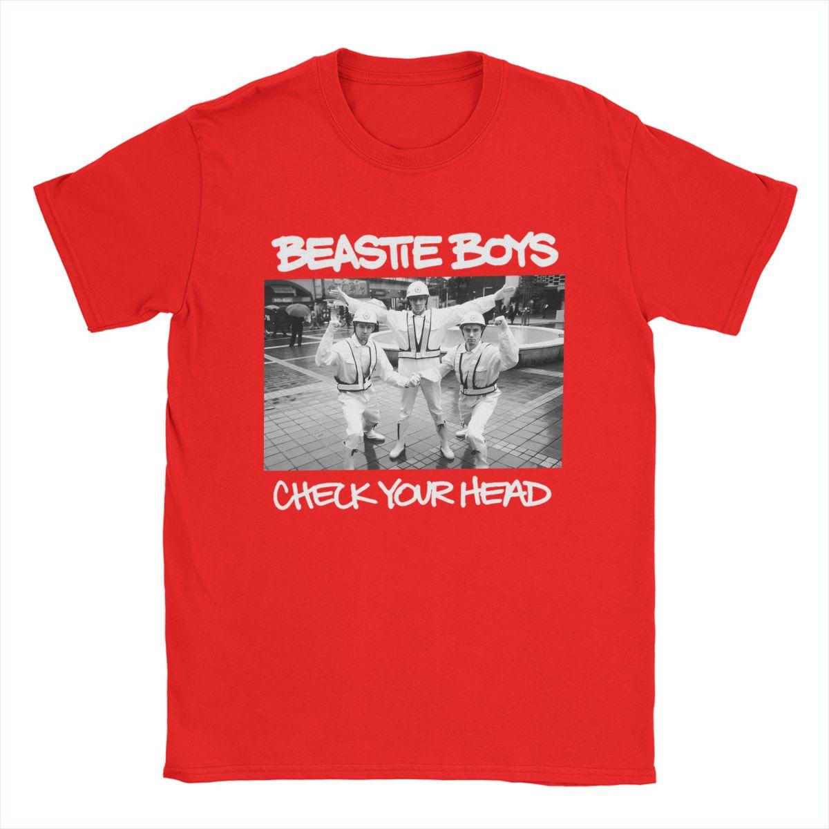 

Мужские футболки Beastie Boys Смешные футболки из 100% хлопка Футболка с коротким рукавом Топы с круглым вырезом Лето S