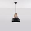 Lampa Wisząca Casco 1 E27 Czarny  Wood Sollux Sl.0390