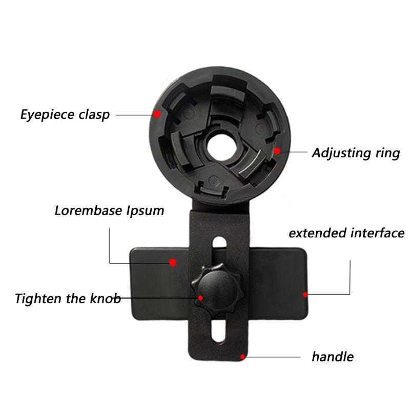 Telescope Phone Mounting Bracket Fast Release Mechanism Broad Device Compatibility Secure Grip Design Travel Friendly