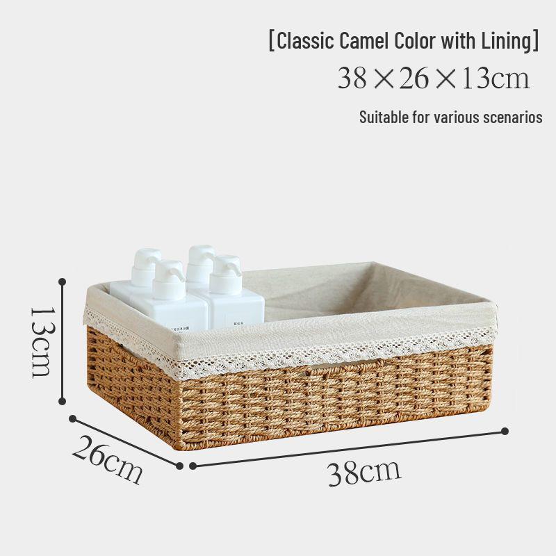 Japanese Style Large Rattan Storage Basket for Clothes, Toys, and Snacks