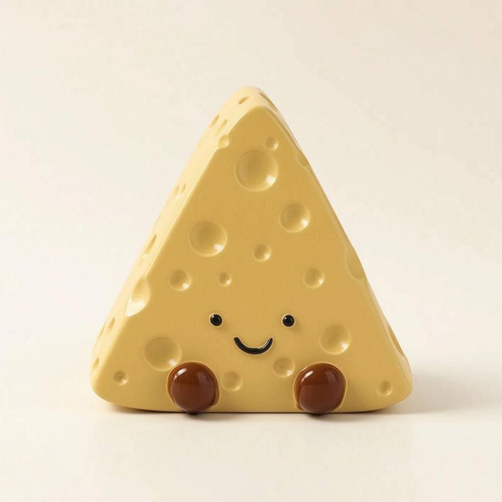 Cheese Tissue Box Holder Whimsical Ceramic Sculptural for Living Room
