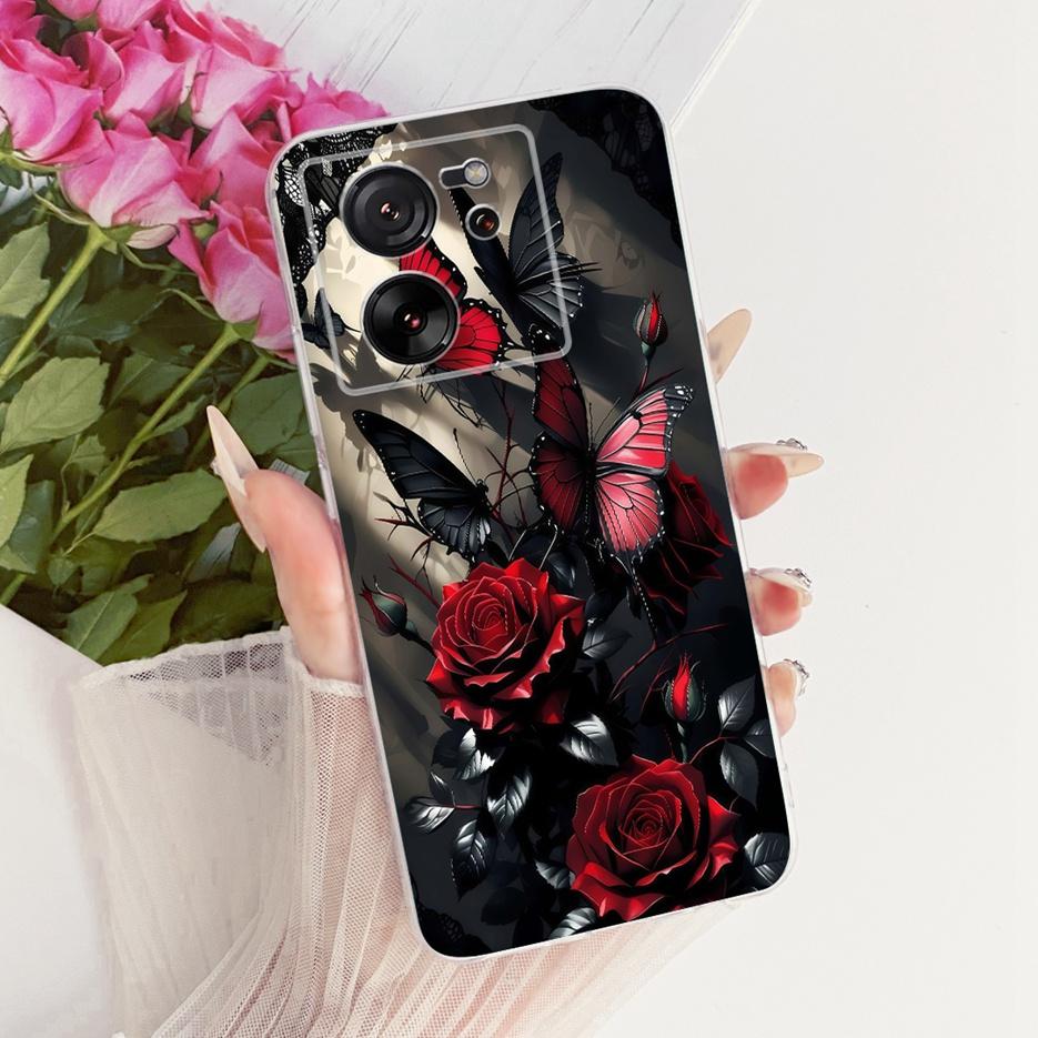 For Xiaomi Mi 13T Pro 5G Case Luxury Butterfly Tree Painted Cover Soft Silicone Phone Case For Xiaomi 13T Pro Mi13T Pro 5G Shell