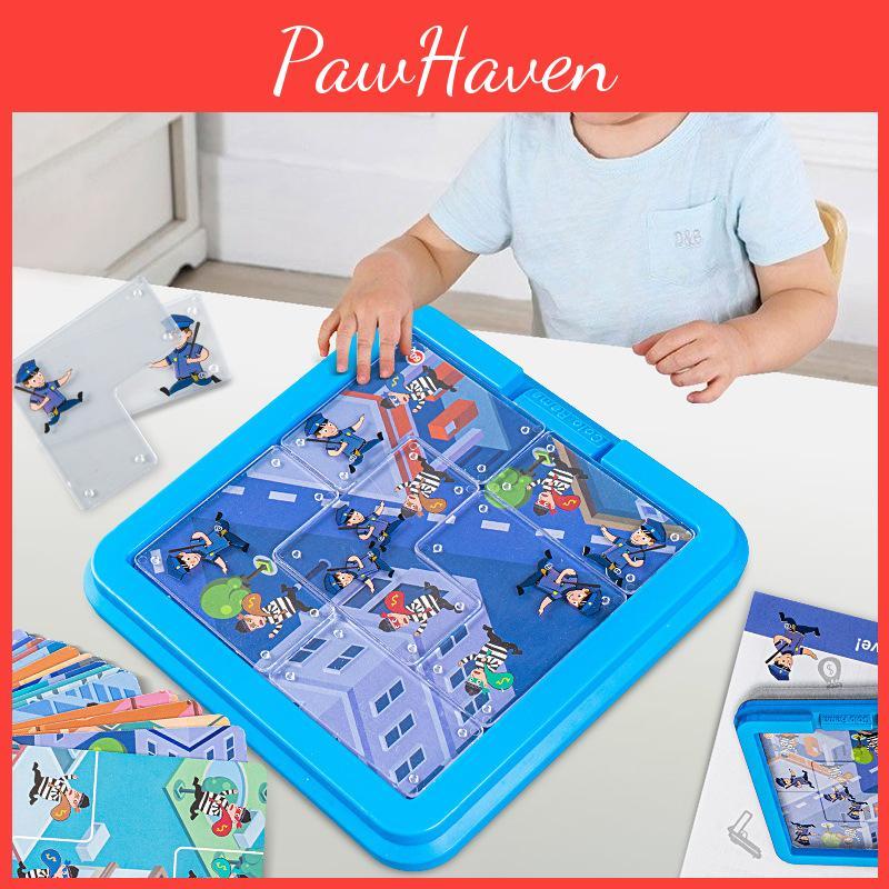 Puzzle Toy For Kids Police Chase Thief Strategy Game For Children