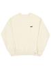 GRAVER [Unisex] Baseball Black Logo Embroidered Sweatshirt_Cream