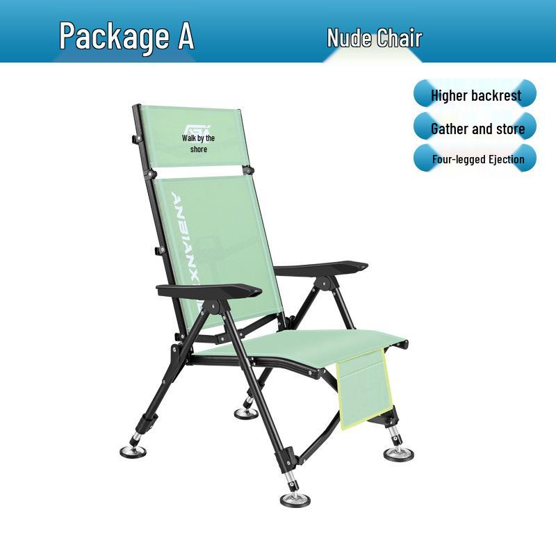 All-Terrain High Back Portable Folding Fishing Chair with Adjustable Features