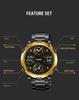 SKMEI 2212 Trend Design Digital Movt 4Time Date Week Display Watch Men 12/24 Hour Clock Stainless Steel / Silicone Strap Watches