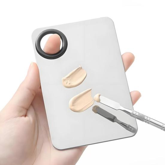Nerezová oceľová paletka na make-up špachtľa Profesionálny kozmetický miešací nástroj na podkladové bázy Rúž Nechtové umenie Kozmetický textúrový mixér
