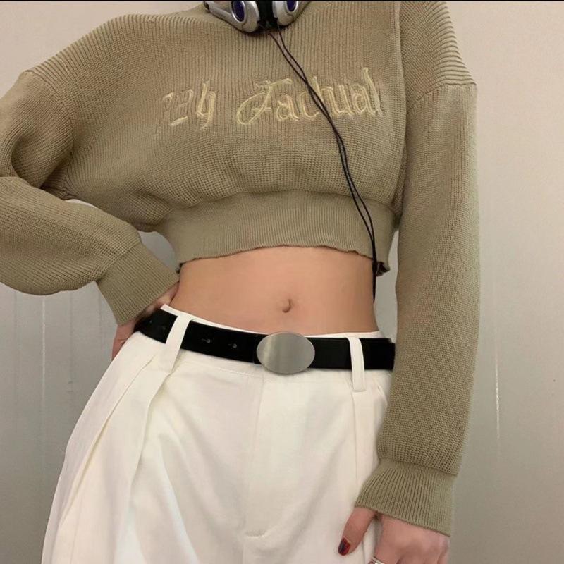 Unisex Fashionable Retro Belt With Sturdy Metal Clip Ideal For Ensembles Stylish