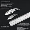 Conch Style Titanium Alloy Mini Knife with D2 Steel Blade, Stainless Steel Folding Design - Portable Keychain Box Opener