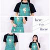 Cute Little Rabbit Print Apron With Waterproof Fabric And Front Pocket Perfect For Home Kitchen Cooking Baking