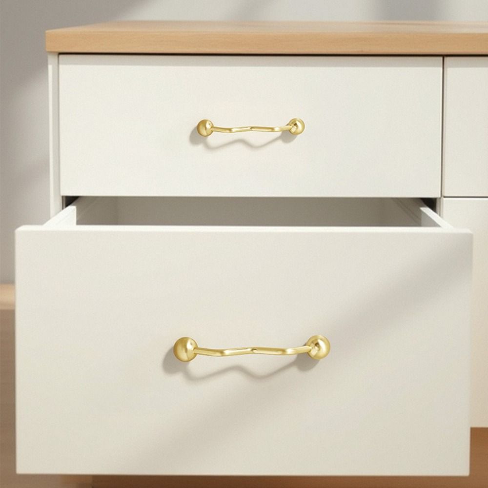 Knobs PVD Gold Brass Cabinet Handle Light Luxury Heavy Duty Drawer Pulls Solid Handle Beautiful Cabinet Door Handle Wardrobe