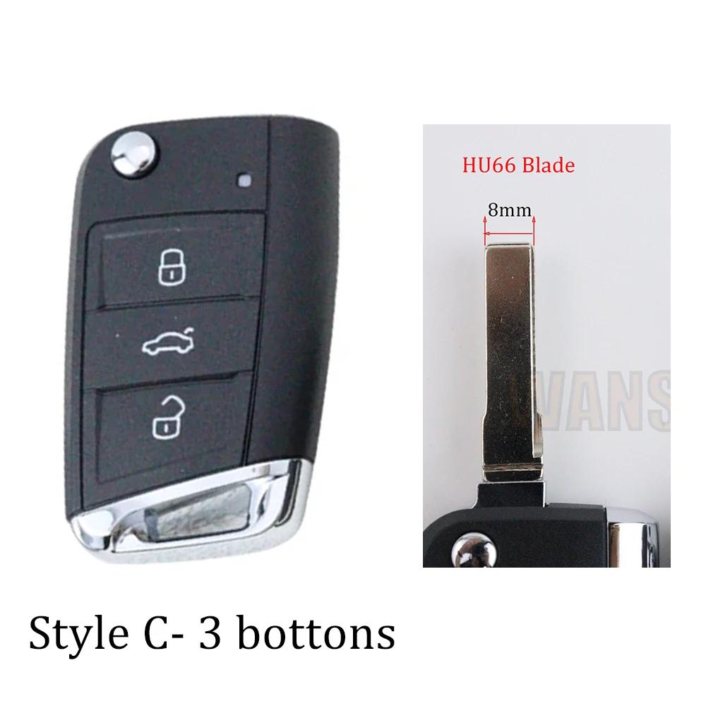 Coque de boîtier de clé de voiture pour Volkswagen Vw Golf 7 4 5 Mk7 Mk4 6 Tiguan Gti Pour Skoda Octavia A7 Pour Seat Leon Ibiza Altea