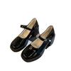 Pearl Buckle Thick Heel Mary Jane Shoes Summer New Light Mouth High Heel Women's Shoes Versatile Casual Women's Shoes
