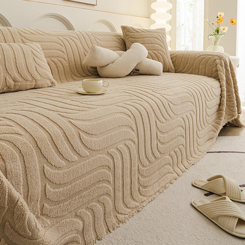 Modern Style Sofa Cover 2025 New Thick Plush Shu Velveteen Throw Blanket for Autumn Winter Non-slip Couch Protector