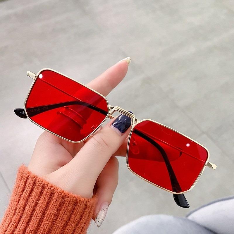 European and American New Square Metal Frame Men's Sunglasses Steampunk Style