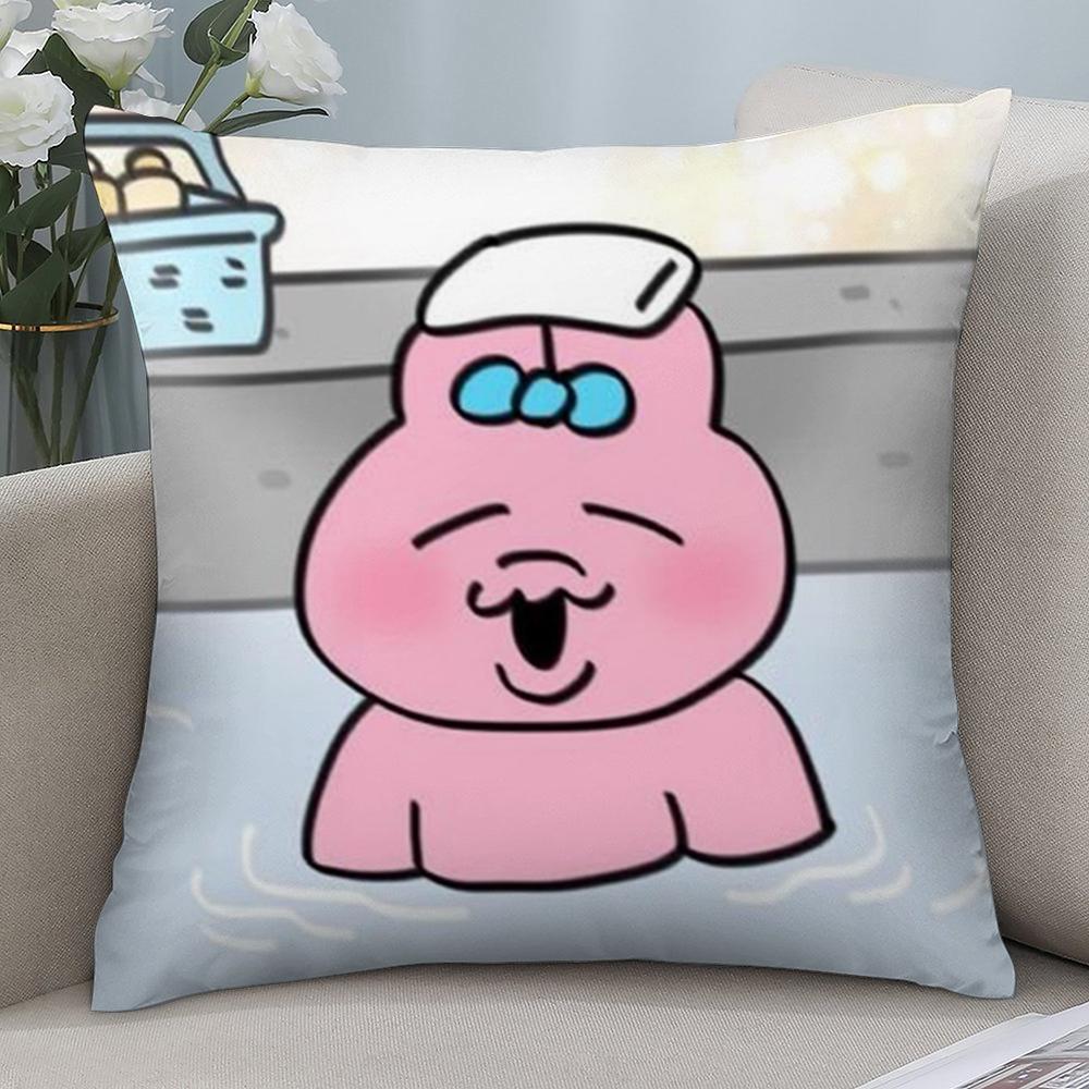 Kawaii O-Opanchu Usagi Pillow Case Short Plush Sofa Decorative Gift Home Double-sided Printing Cushion