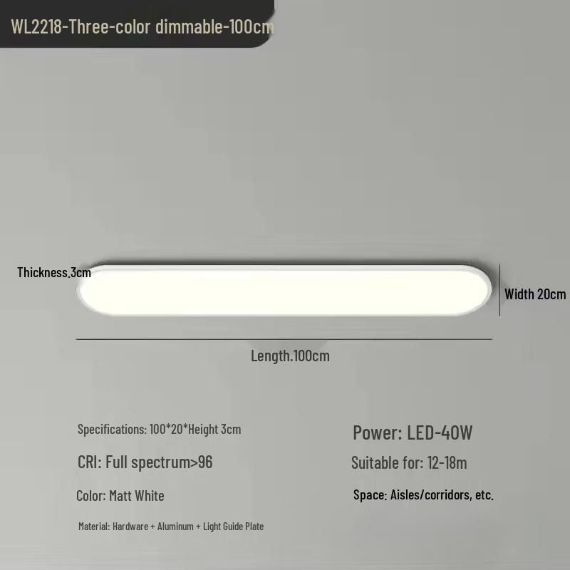 

LED 3-Color Dimmable Runway Ceiling Light
