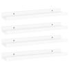 VidaXL Étagères murales 4 pcs Blanc 40x9x3 cm