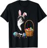 Easter Day Cat Bunny Ears Eggs Graphic  Kids Funny T-Shirt
