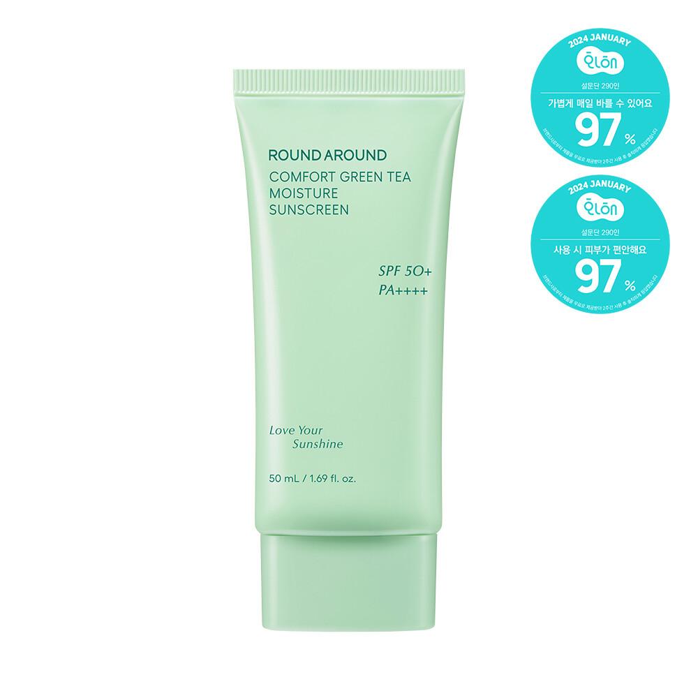 ROUND A'ROUND Comfort Green Tea Moisture Sunscreen 50 ml + 20 ml Zestaw specjalny