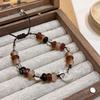 New Chinese Style Brown Peace Buckle Beaded Bracelet Delicate Luxury Hand Jewelry