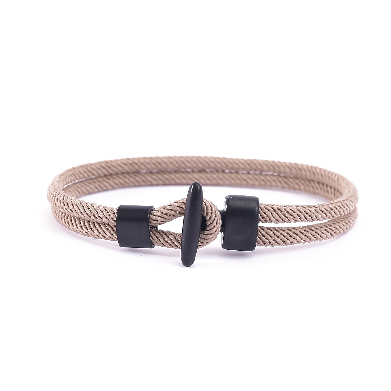 

Simple Fashion Hand-woven Multiple ColorsT-buckle High-end Milan Rope Double Rope Bracelet for Women Men Couple Jewelry Gift Size 21cm хакі