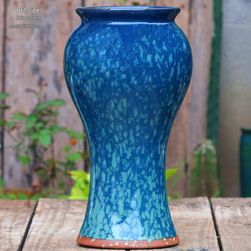 Extra Large Ceramic Pottery Flower Pot for Indoor Green Plants, Coarse Pot Ideal for Monstera and Other Large Plants